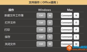Office中常用的快捷键